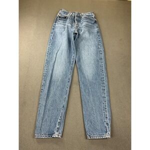 Levi's 501 '81 Jeans Womens W24 L31 Blue Medium Wash High Rise Straight Denim